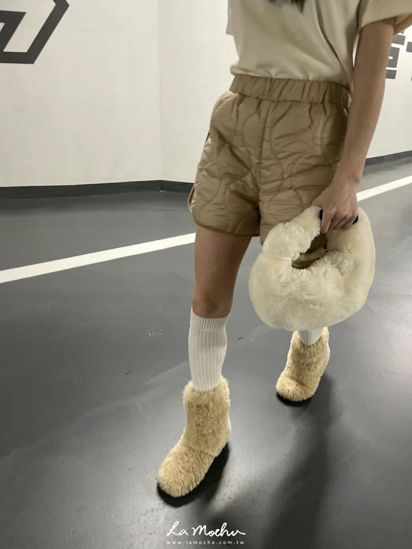 彈性壓紋鋪棉短褲